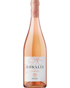 Roséwein von Salis Rosalís 2025 AOC GR in einer Weinglas, hellrosafarbene Farbe, stilvolle Weinpräsentation.
